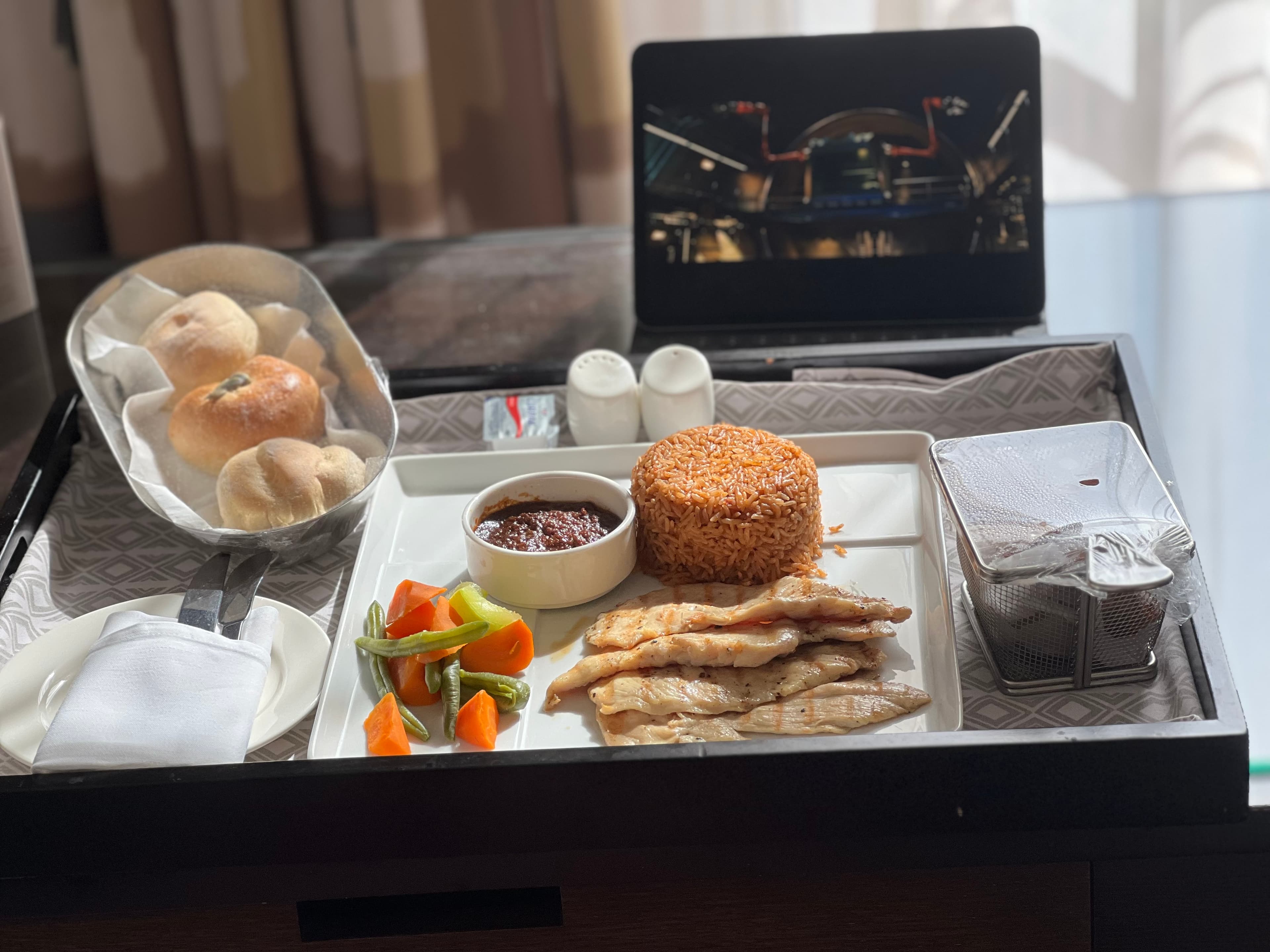 Breakfast served in a Royal Maricay guest room